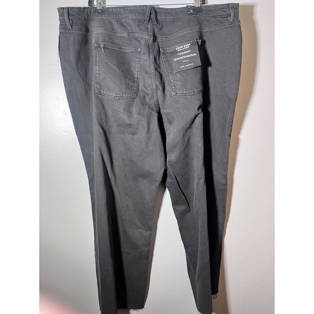NWT Good American Good Ease Relaxed Jeans Size 28 Plus Black High Rise Wide Leg - Picture 3 of 13